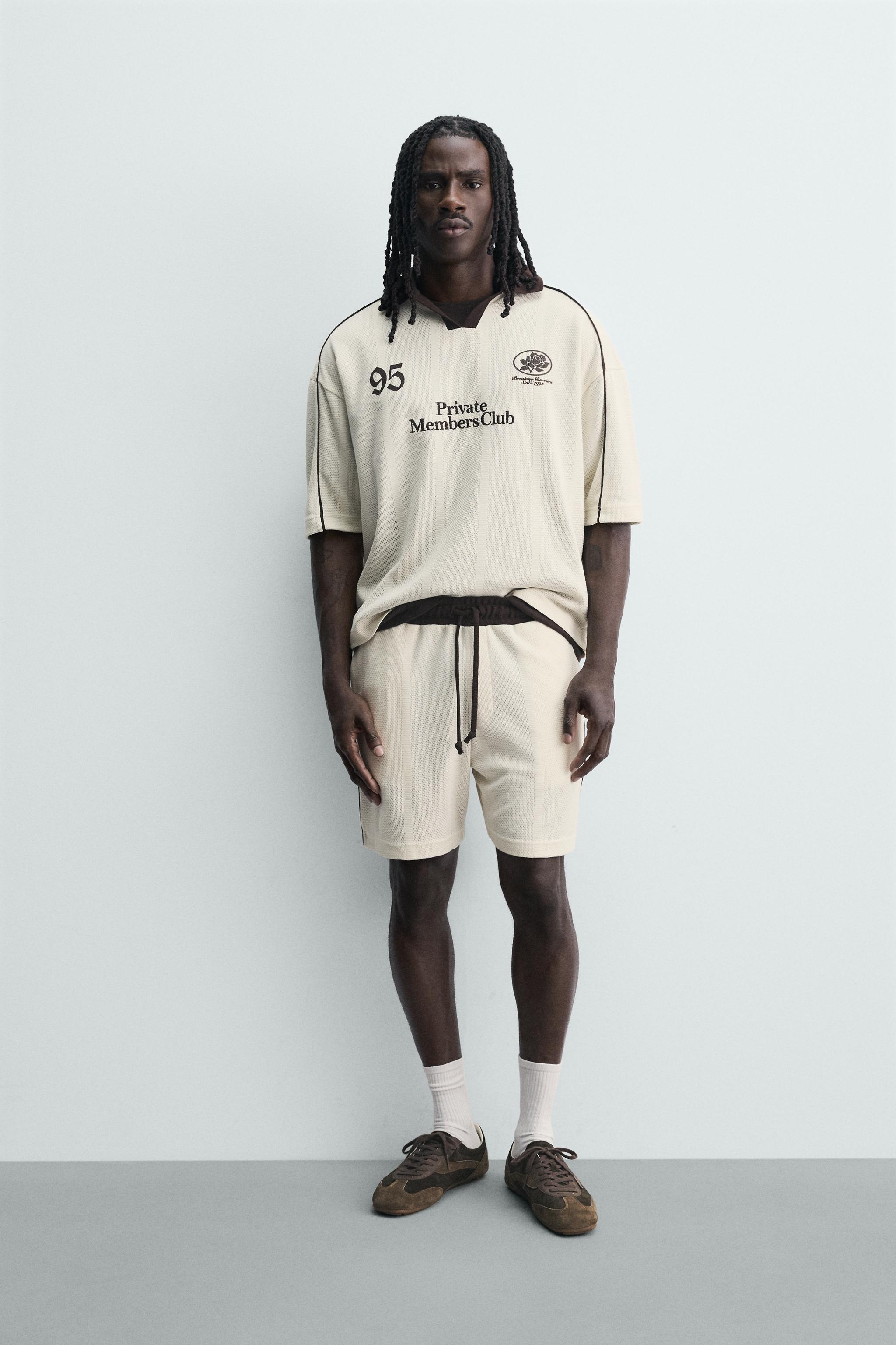 SHORT RÉTRO FOOTBALL À CONTRASTE